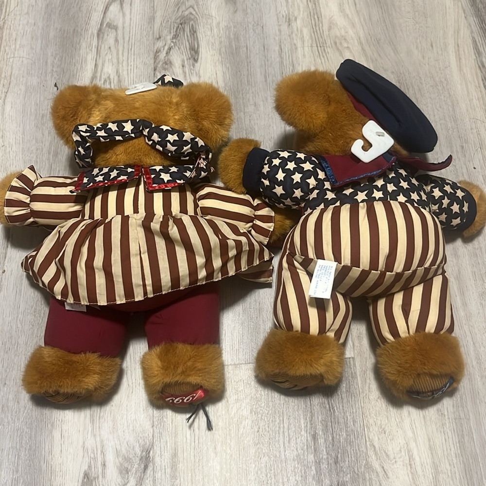 1999 Vintage Male Female Liberty Patriotic USA Brown Bears Dan Dee - Picture 7 of 7
